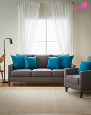 Set of 2 Peacock Decorative Throw Pillow Covers for Sofa & Bed Cushions